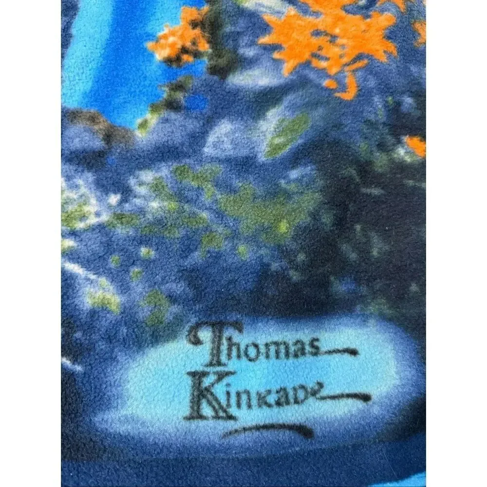 Disney Princess & The Frog Thomas Kinkade Handmade Fleece Blanket Throw 52”x36”